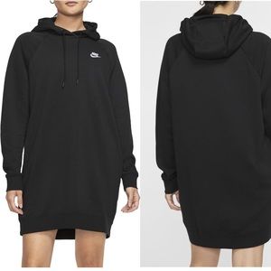 Nike essential fleece hooded sweatshirt dress sz small